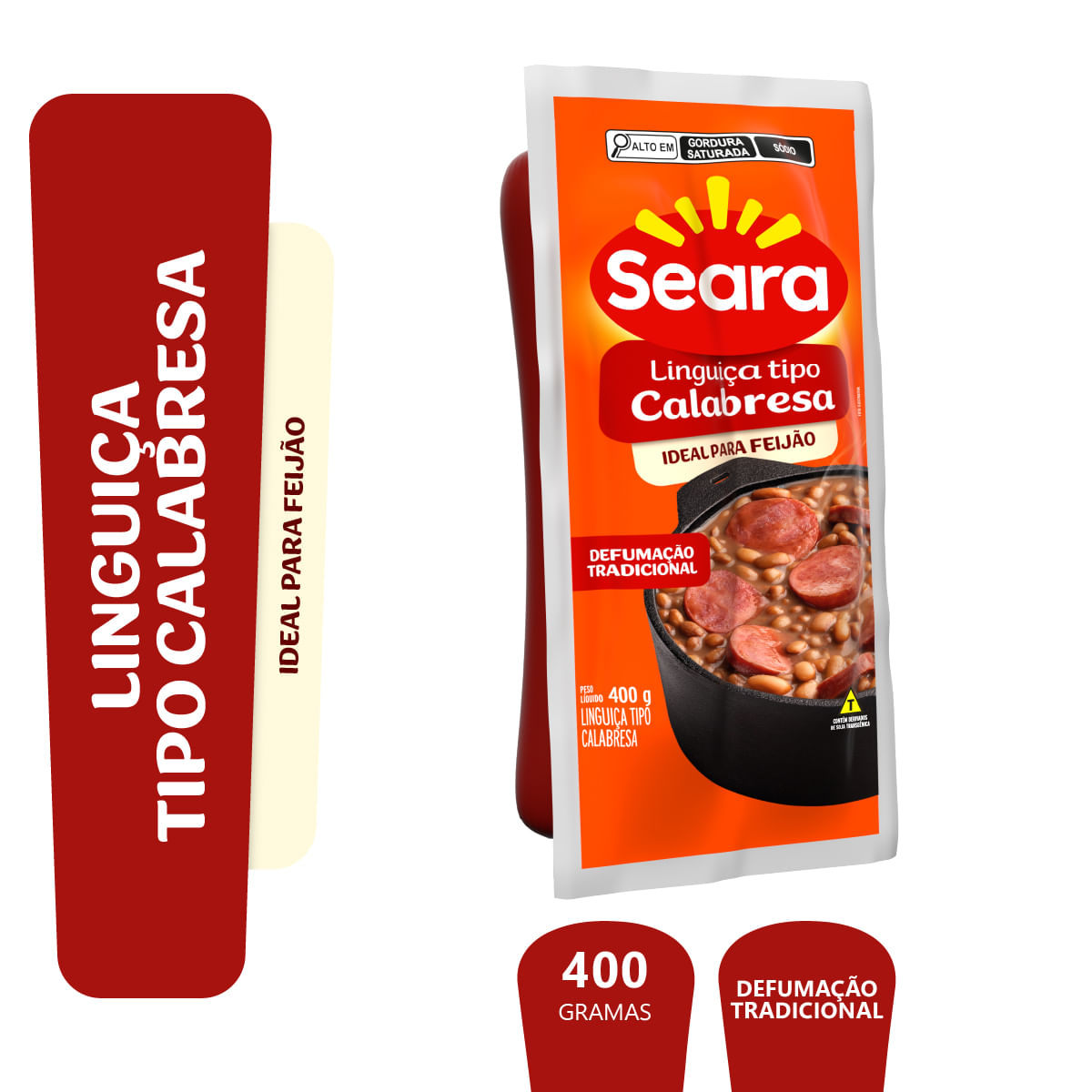 Linguiça Tipo Calabresa Defumada Seara 400g