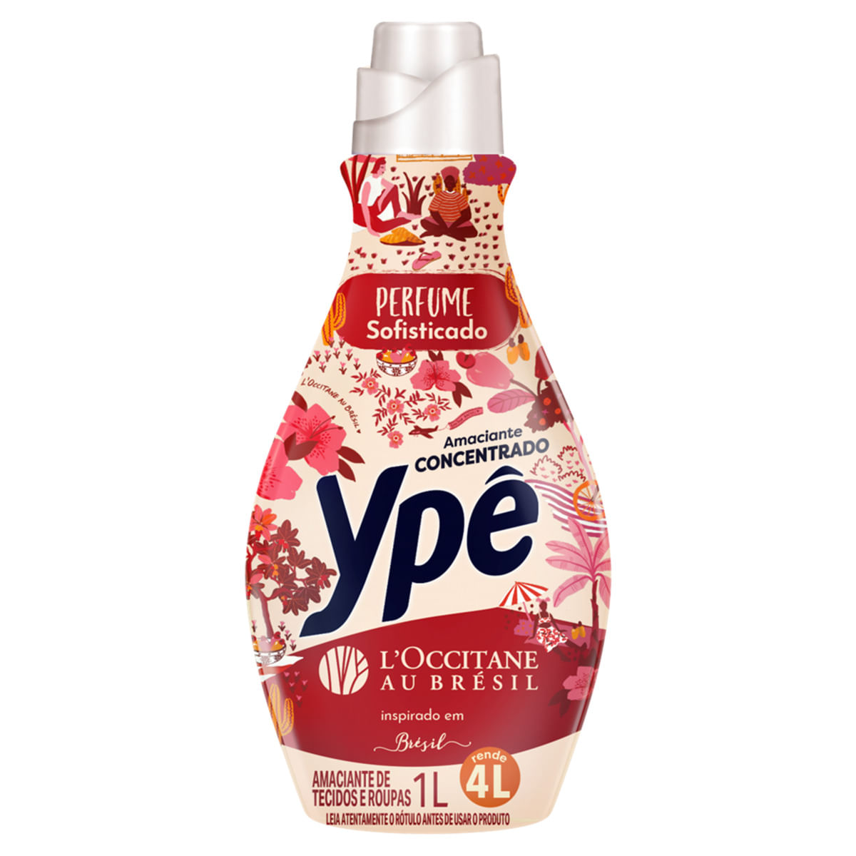 Amaciante de Roupa Concentrado L'Occitane au Brésil Ypê Frasco 1l