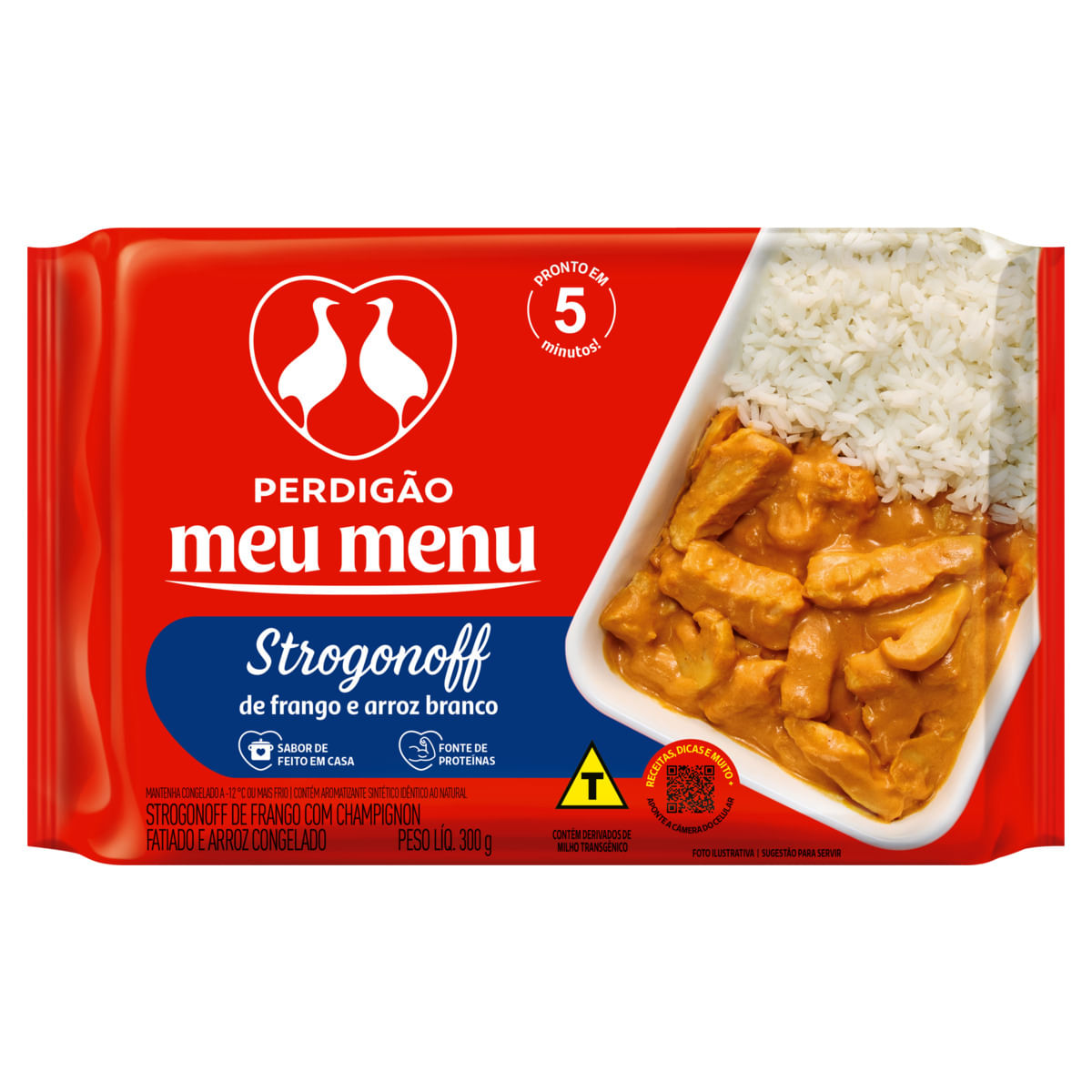 Strogonoff de Frango com Arroz Branco Perdigão Meu Menu Pacote 300g