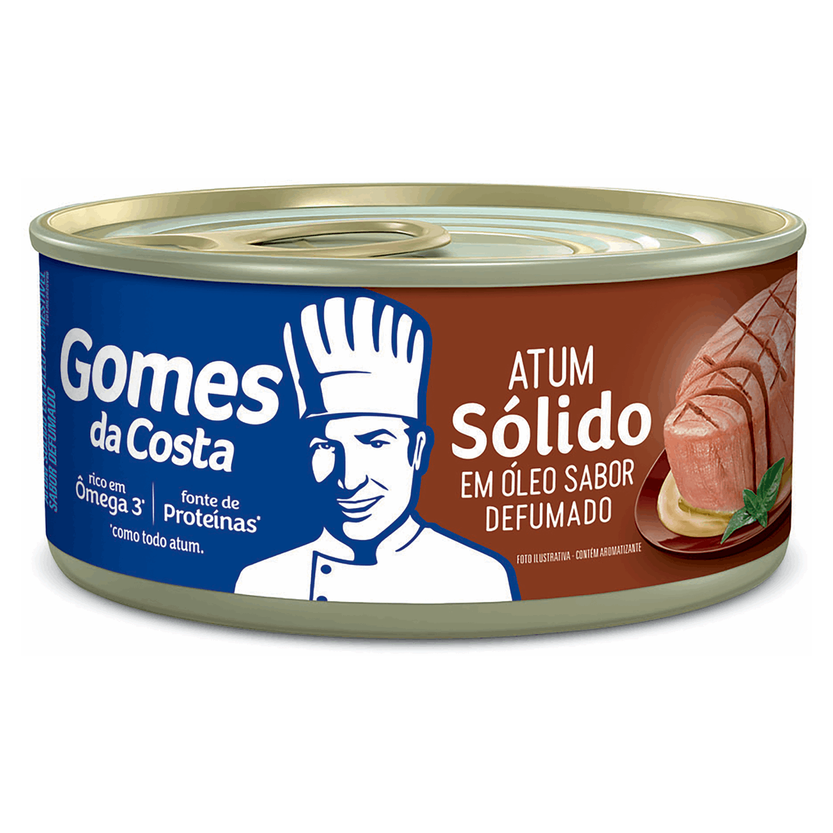Atum Sólido em Óleo Defumado Gomes da Costa Lata 120g