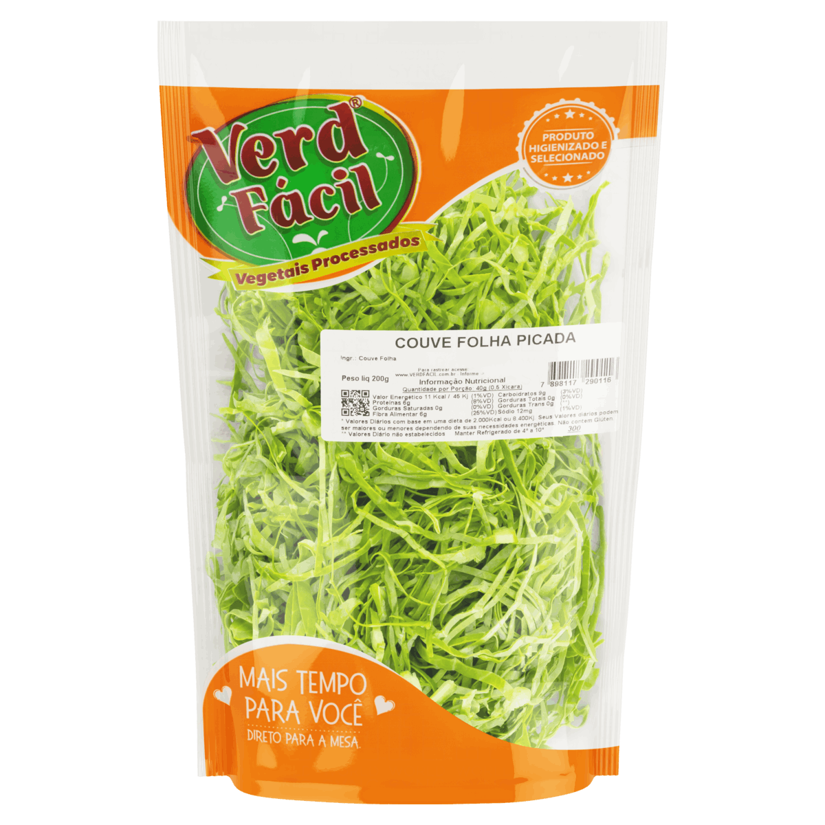 Couve Picada Higienizada Verd Fácil 200g