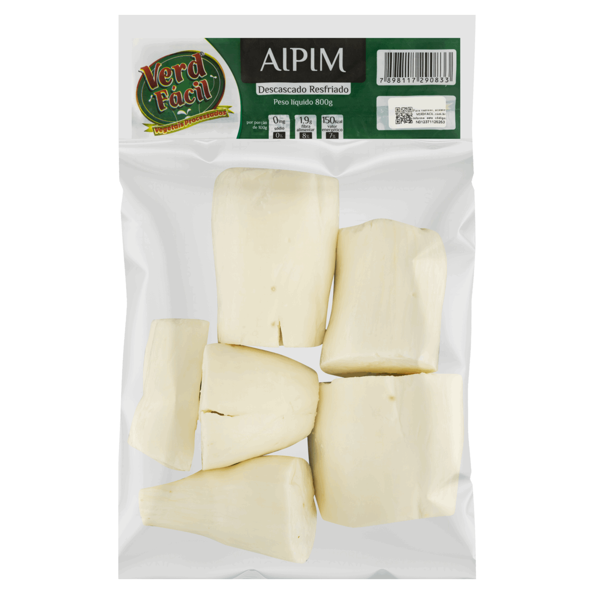 Aipim Descascado Verd Fácil 800g