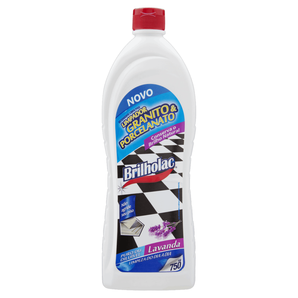 Detergente Limpa-Pisos Granito & Porcelanato Lavanda Brilholac Frasco 750ml