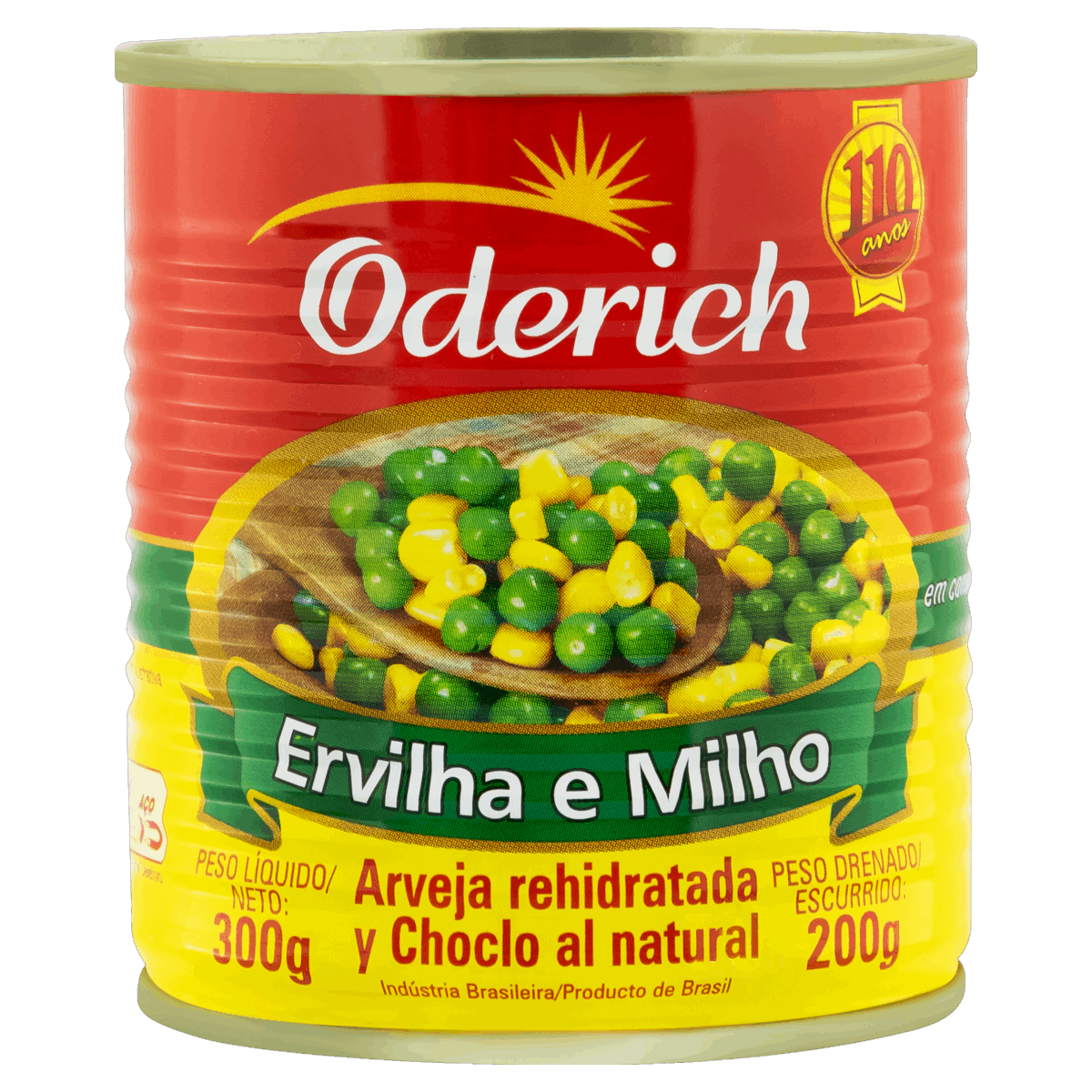 Ervilha e Milho Verde em Conserva Oderich Lata 200g
