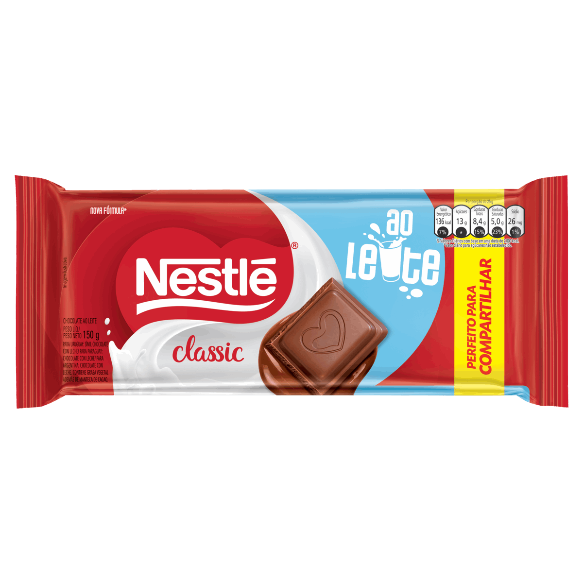 Chocolate ao Leite Classic Pacote 150g