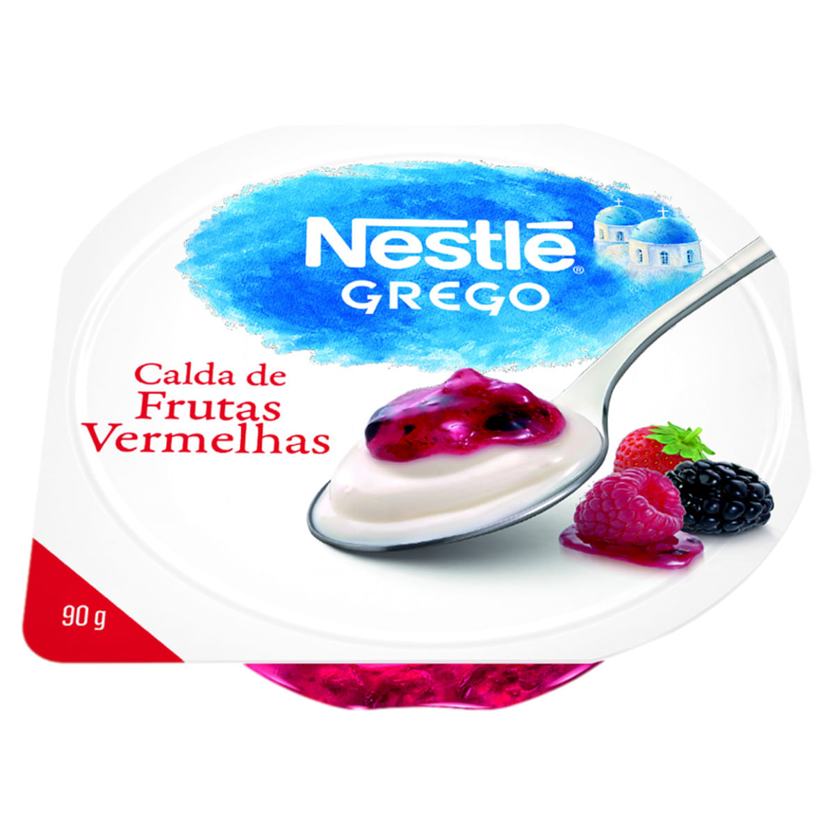 Iogurte Integral Grego Calda Frutas Vermelhas Nestlé Pote 90g