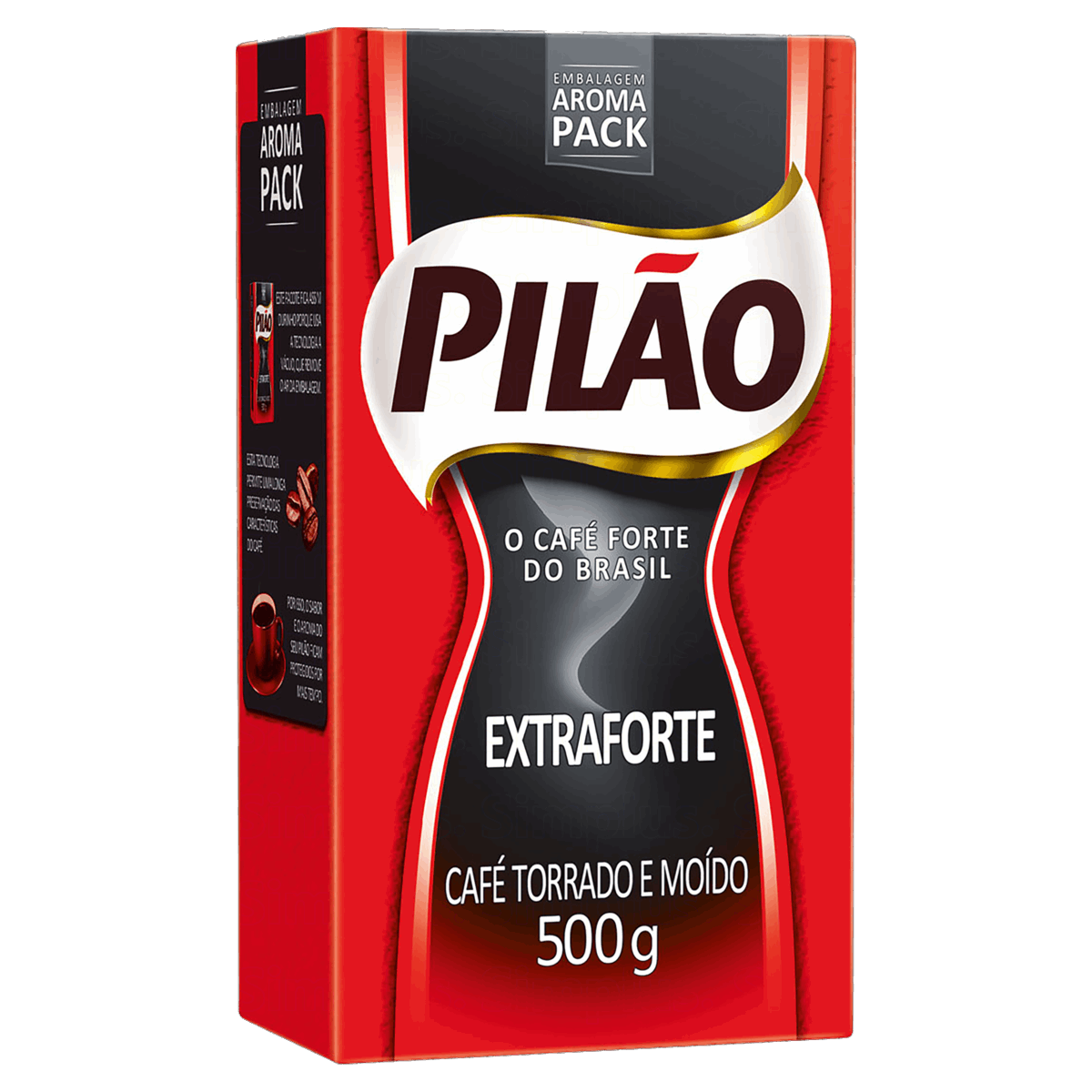 Café Torrado e Moído a Vácuo Extraforte Pilão Pacote 500g