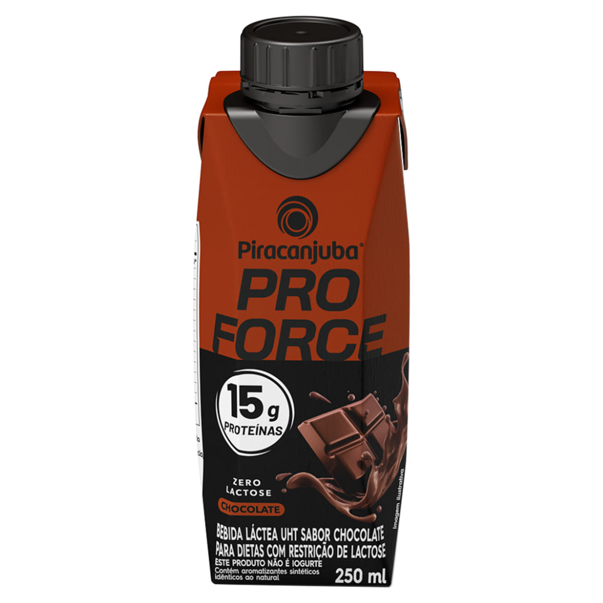 Bebida Láctea UHT Chocolate Zero Lactose Piracanjuba Whey Caixa 250ml