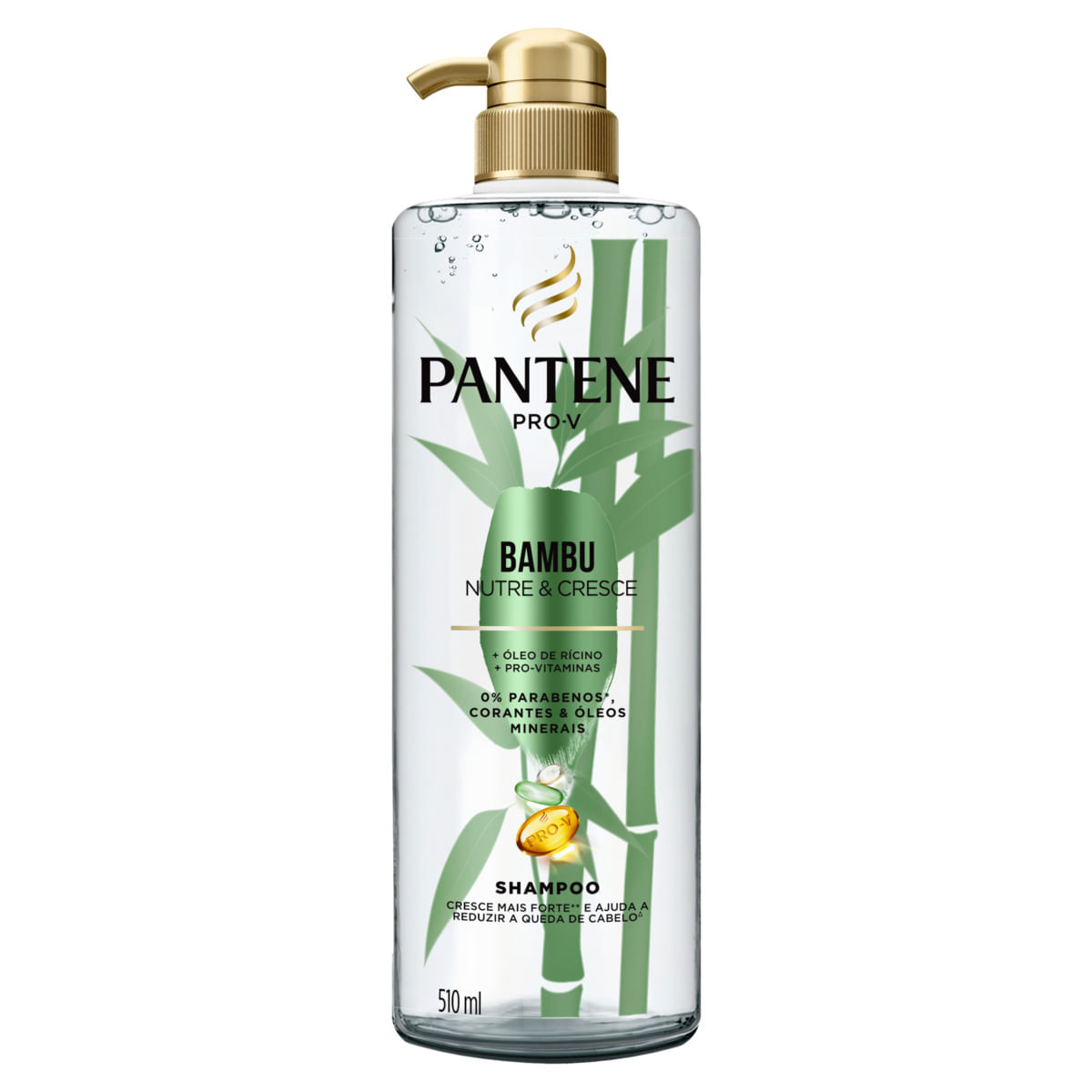Shampoo Pantene Bambu Nutre & Cresce Frasco 510ml Pump