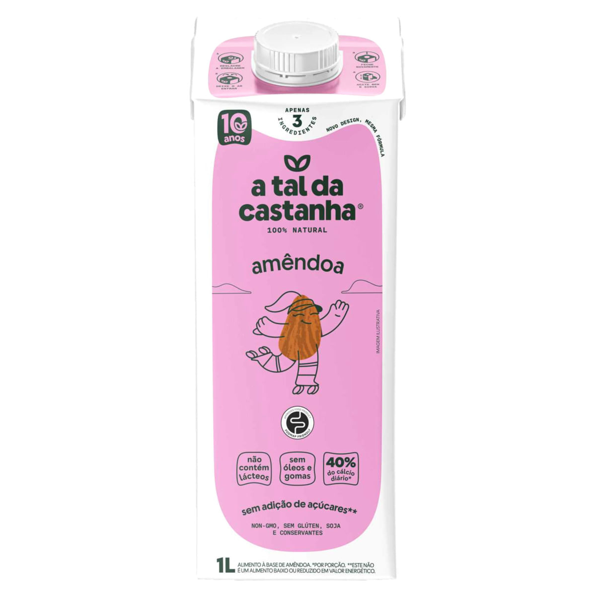 Bebida Vegetal à Base de Amêndoa A Tal da Castanha Caixa 1l