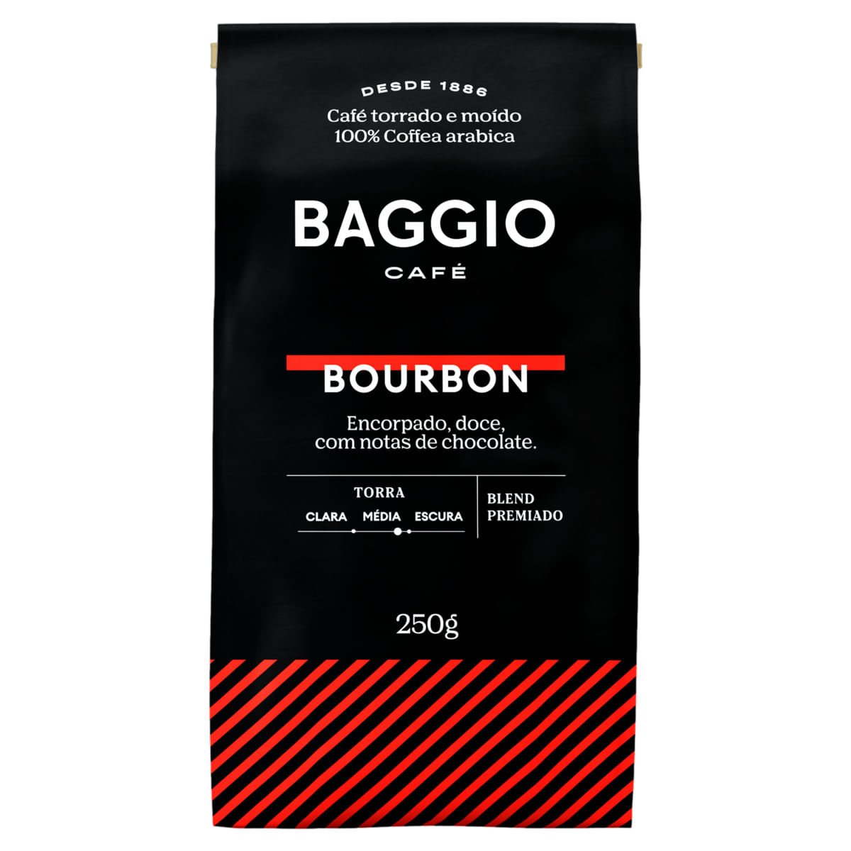 Café Torrado e Moído Bourbon Baggio Pacote 250g