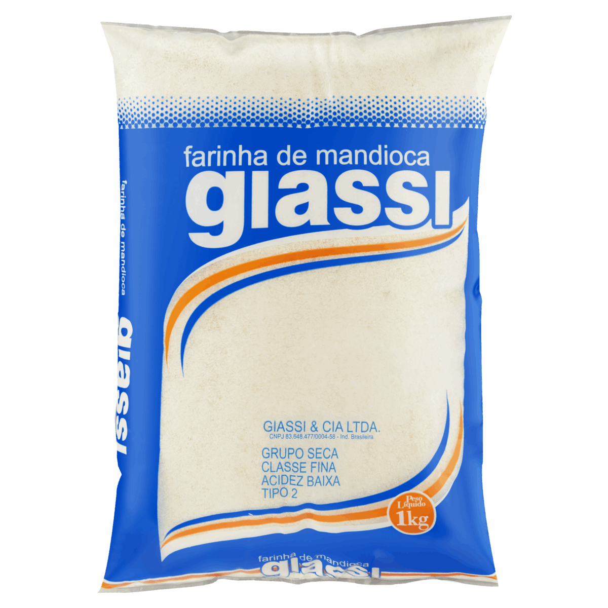 Farinha de Mandioca Tipo 2 Giassi Pacote 1kg