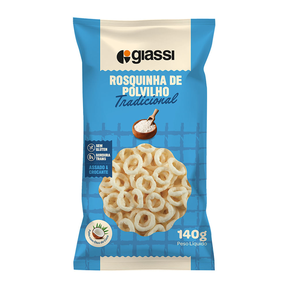 Rosquinha de Polvilho Tradicional Giassi Pacote 140g