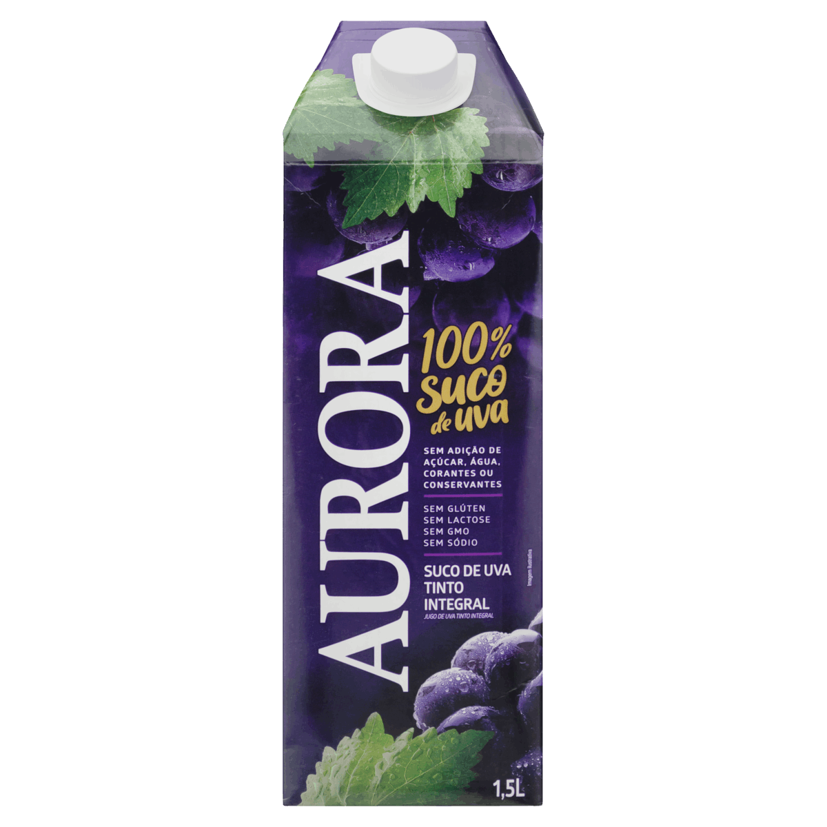 Suco Integral Uva Tinto Aurora Caixa 1,5l