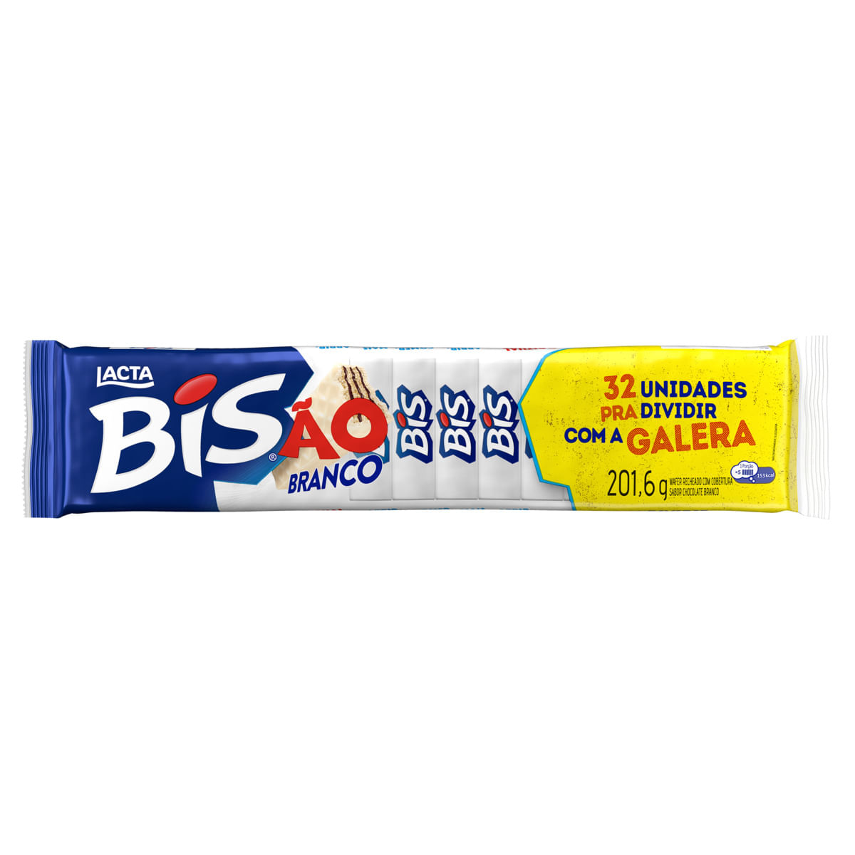Wafer Recheio e Cobertura Chocolate Lacta Bisão Laka Caixa 201,6g