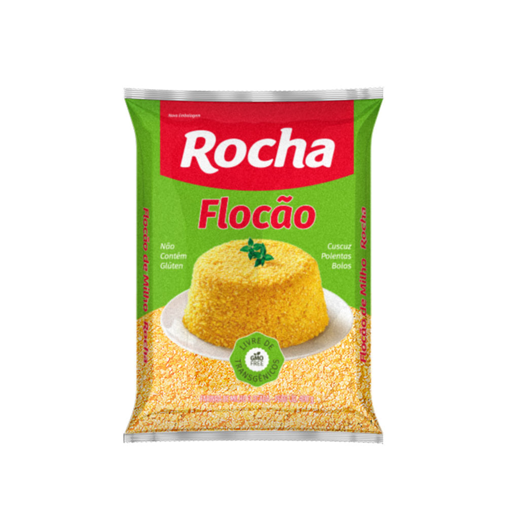 Farinha de Milho Flocão Rocha Pacote 400g