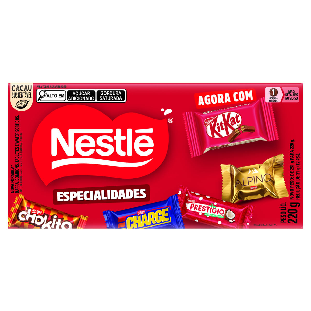 Bombom Sortido Nestlé Especialidades Caixa 220g
