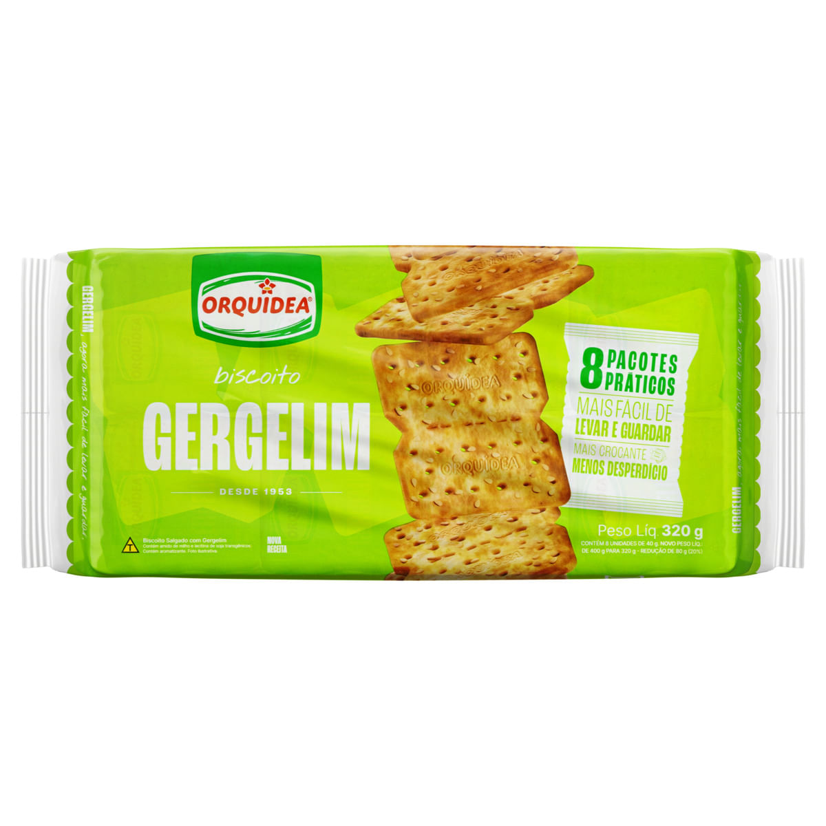 Biscoito Orquídea Gergelin Pacote 320g