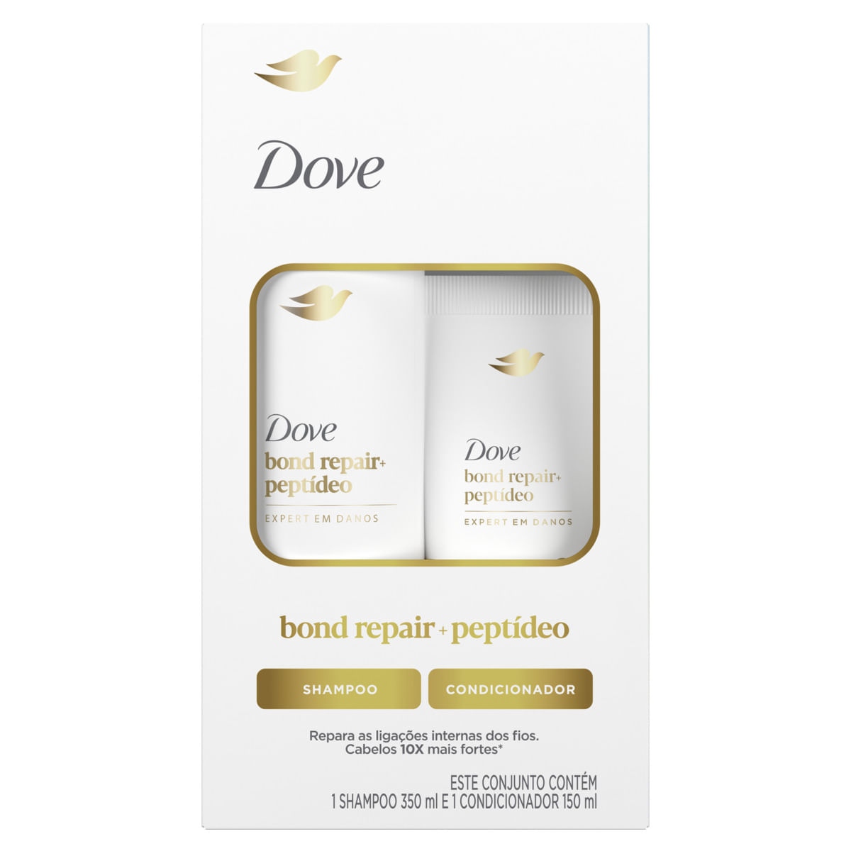Kit Shampoo 350ml + Condicionador 150ml Dove Bond Intense Repair
