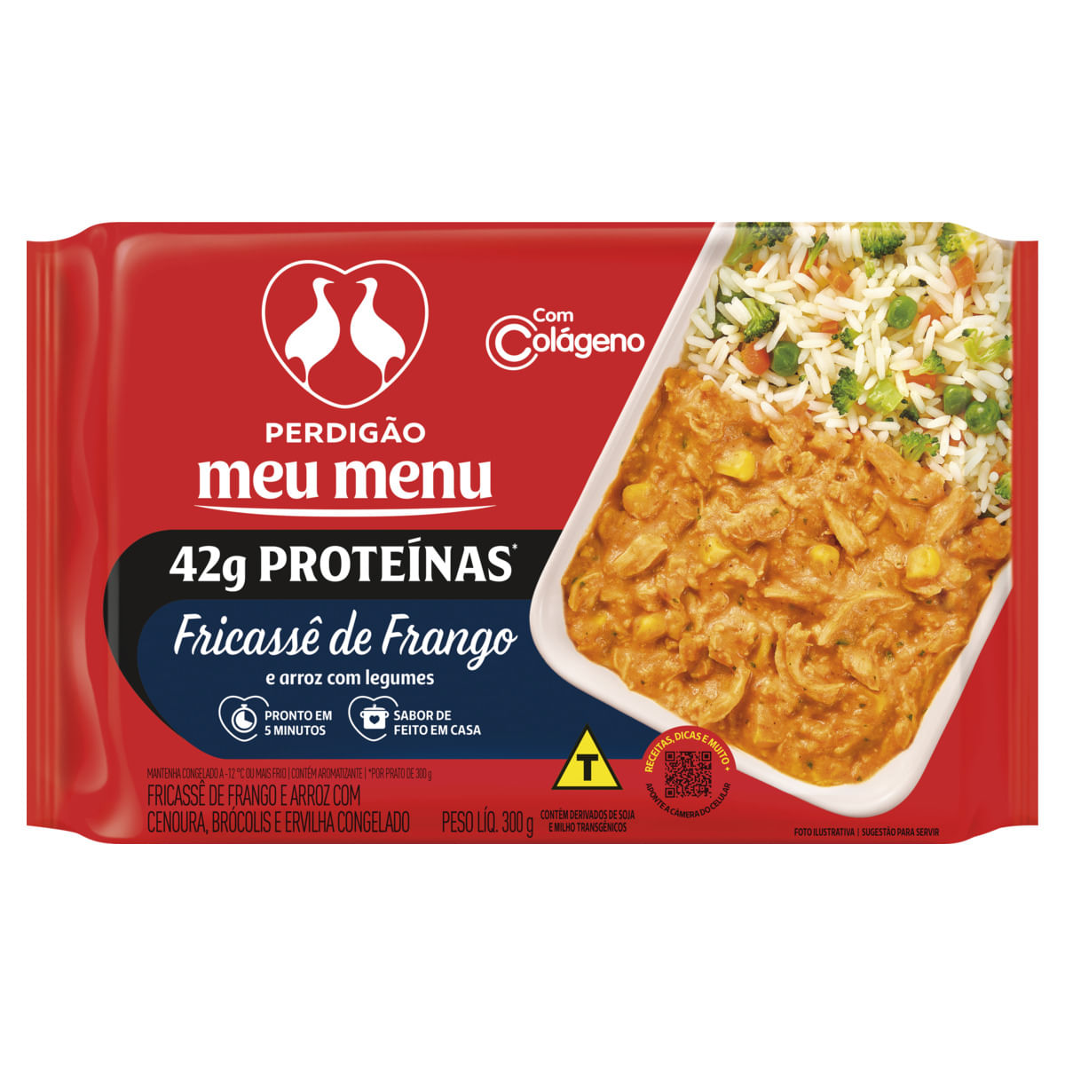Fricassê de Frango e Arroz com Legumes Perdigão Meu Menu Pacote 300g