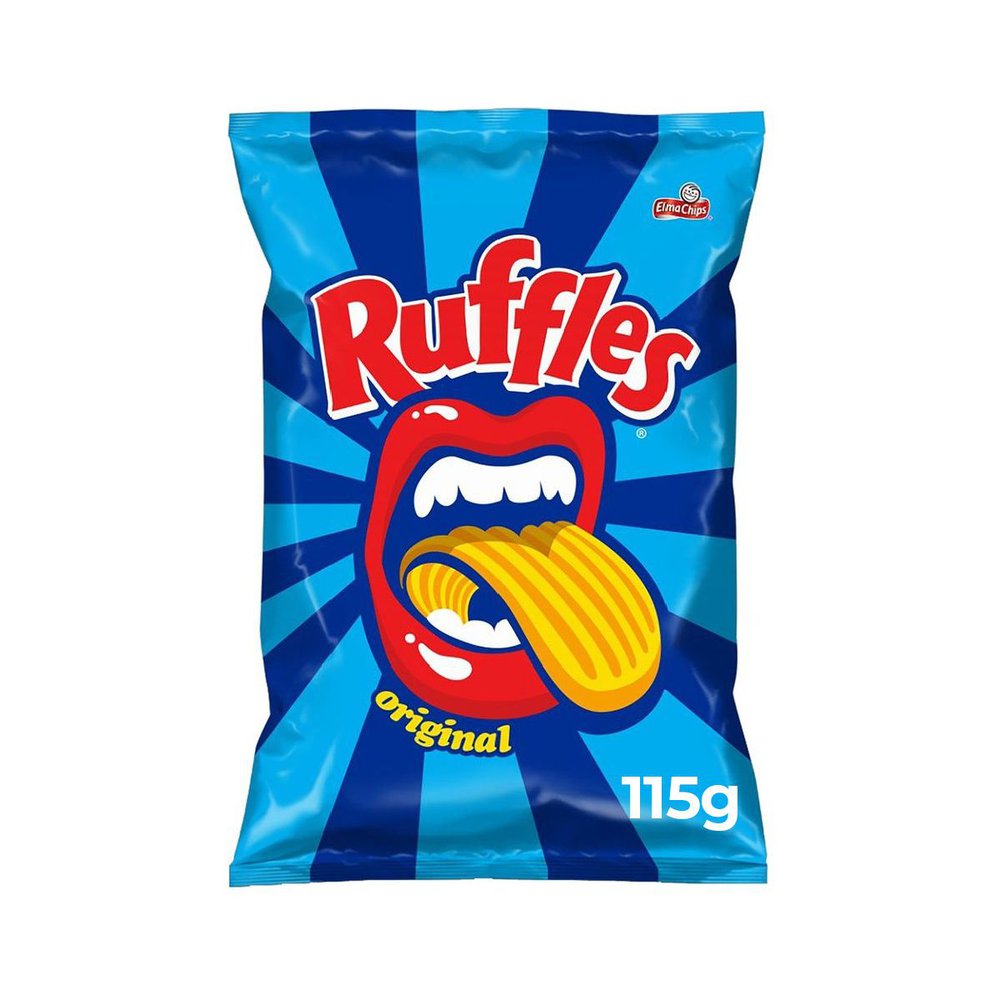 Batata Frita Ondulada Original Elma Chips Ruffles Pacote 115g.