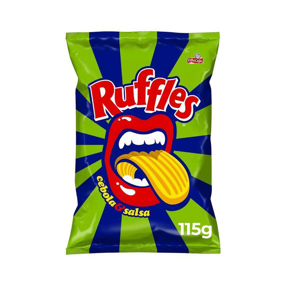 Batata Frita Ondulada Cebola e Salsa Elma Chips Ruffles Pacote 115g