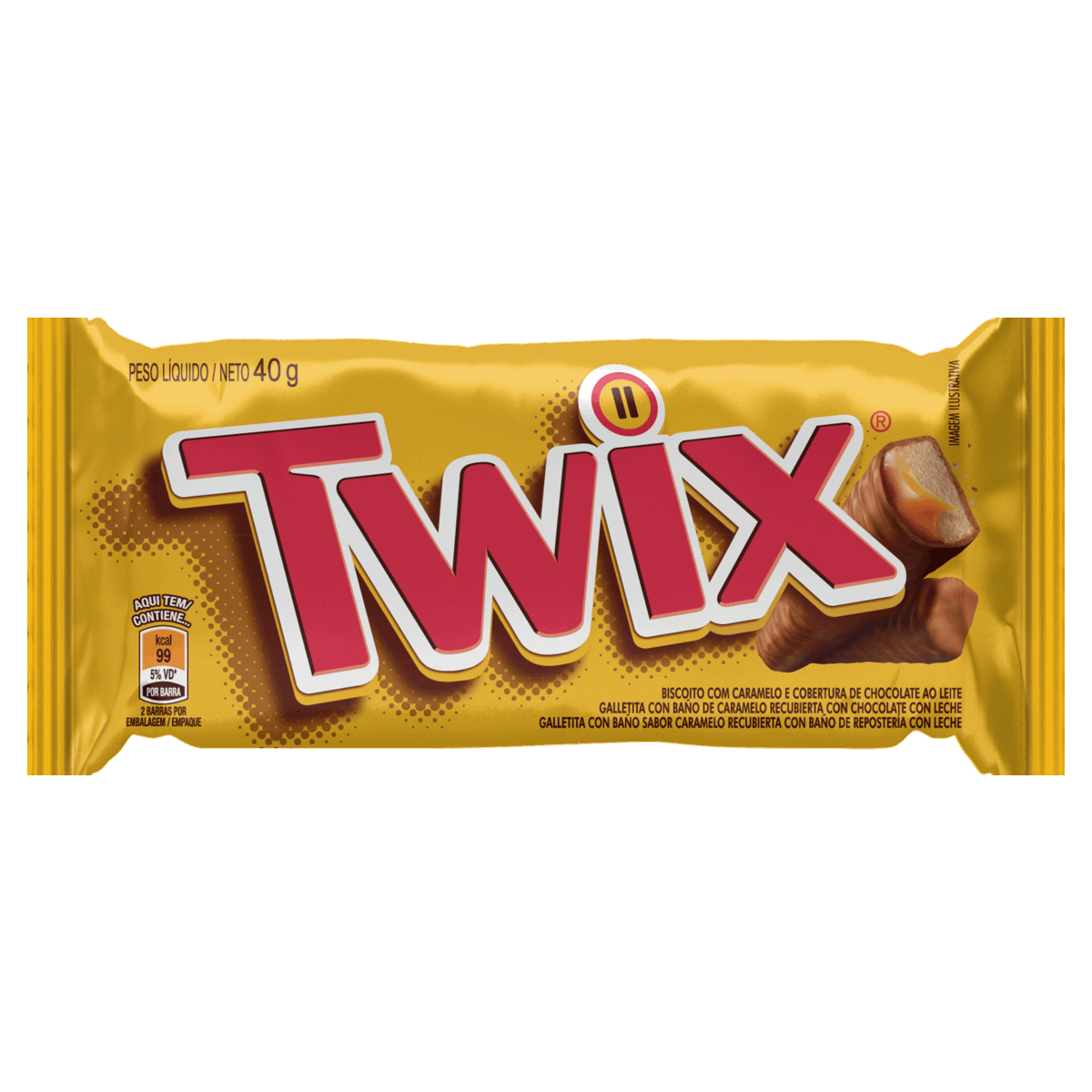 Chocolate Twix Pacote 40g