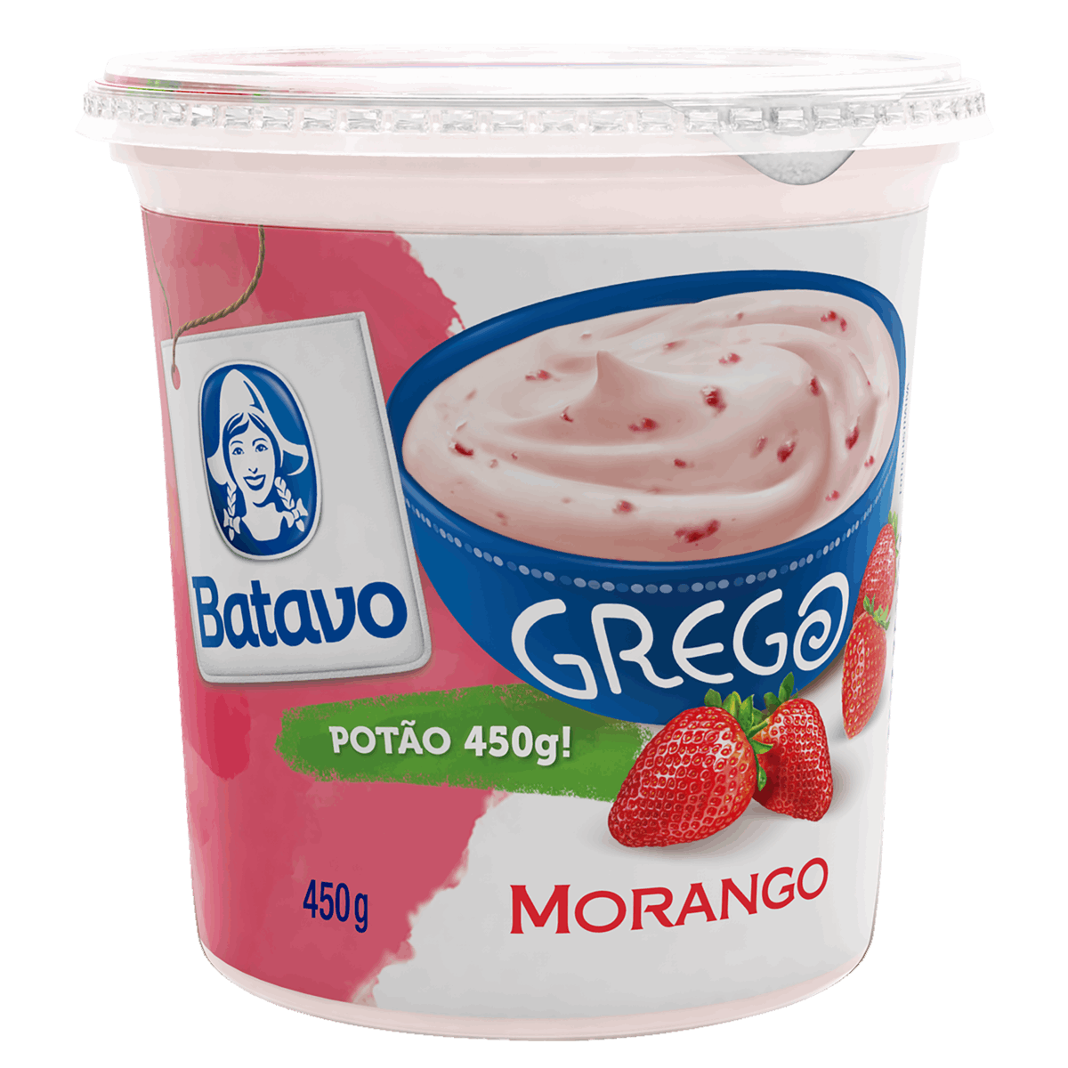 Iogurte Grego Morango Batavo Pote 450g