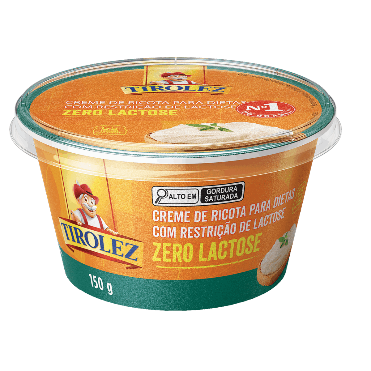 Creme de Queijo Ricota Zero Lactose Tirolez Pote 150g