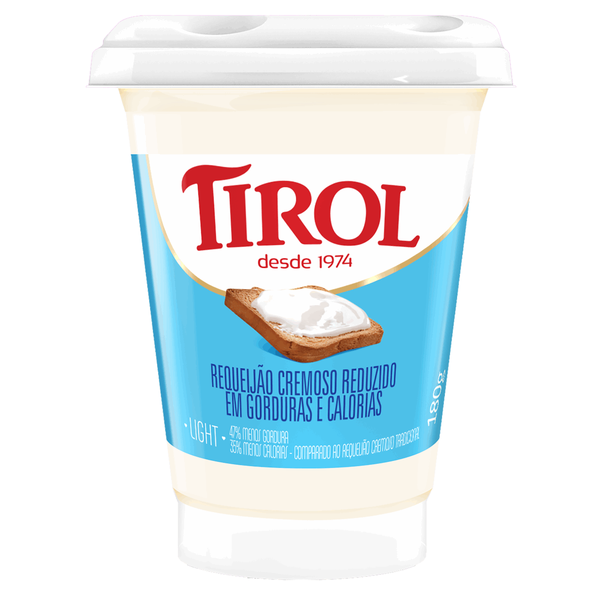 Requeijão Cremoso Light Tirol Copo 180g