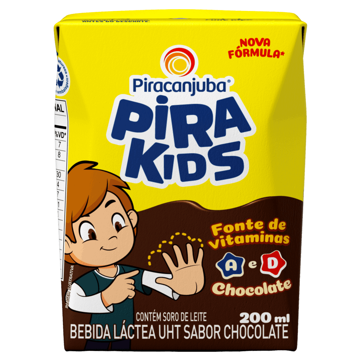Bebida Láctea UHT Chocolate Pirakids Caixa 200ml
