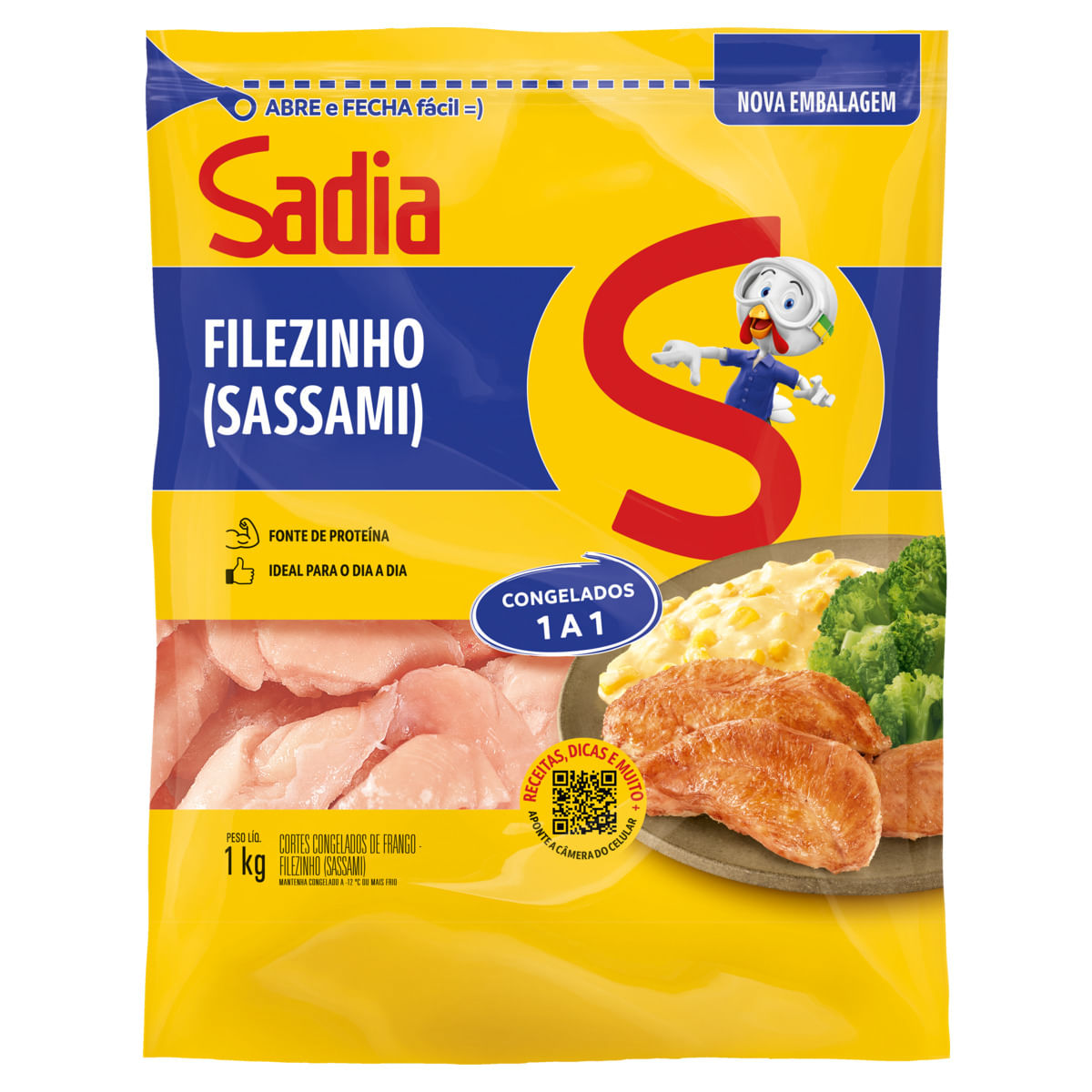 Filezinho Sassami de Frango Congelado Sadia 1kg