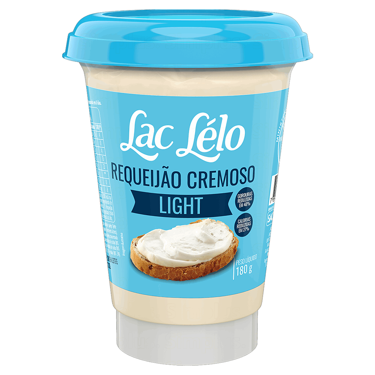 Requeijão Cremoso Light Lac Lélo Copo 180g