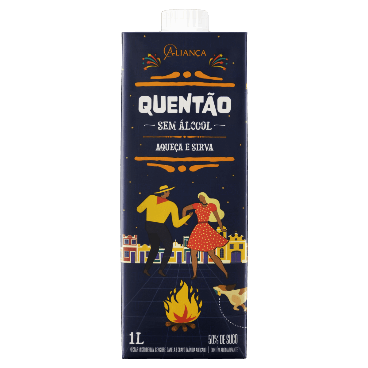 Quentão Zero Álcool Aliança Caixa 1l