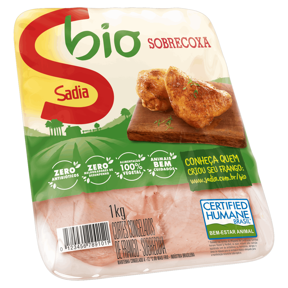 Sobrecoxa de Frango Congelada Sadia Bio 1kg