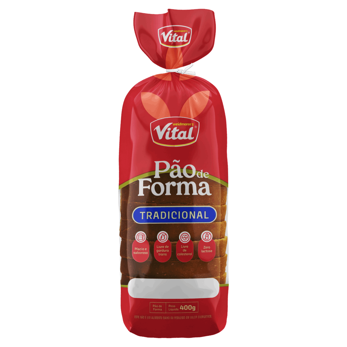 Pão de Forma Tradicional Zero Lactose Vital Pacote 400g
