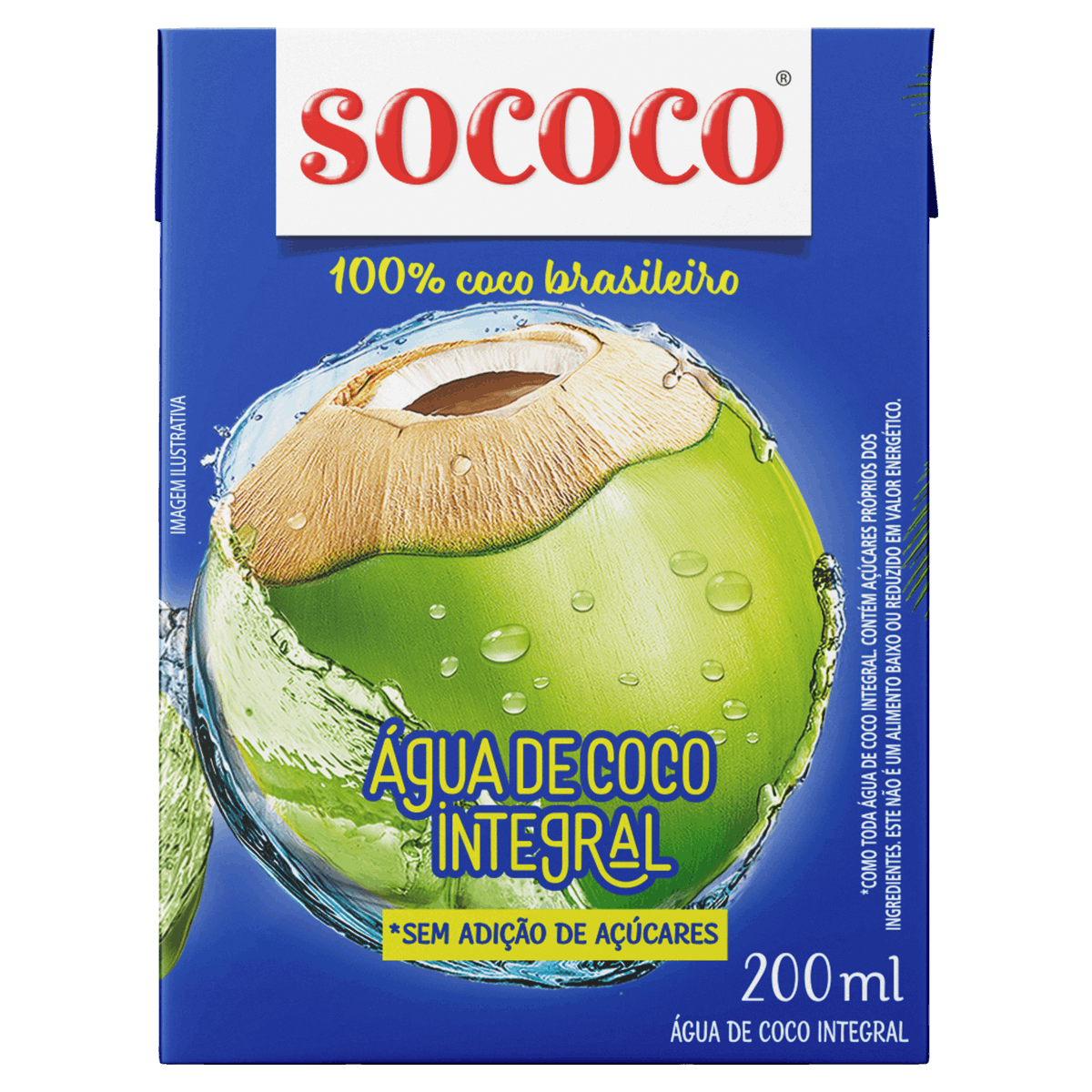 Água de Coco Integral Sococo Caixa 200ml