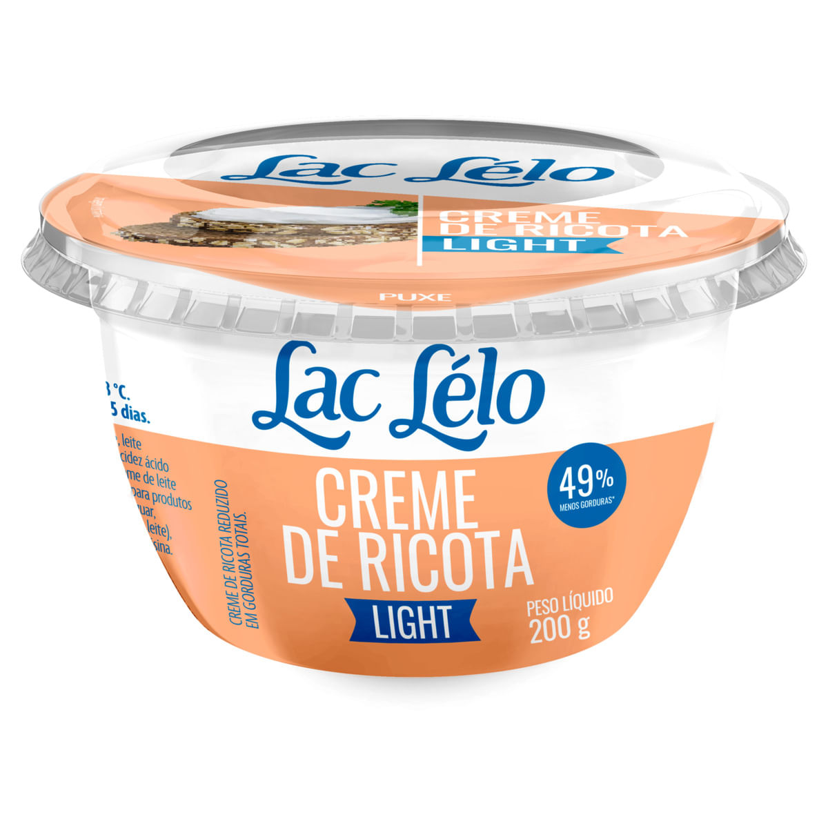 Creme de Queijo Ricota Light Lac Lélo Pote 200g