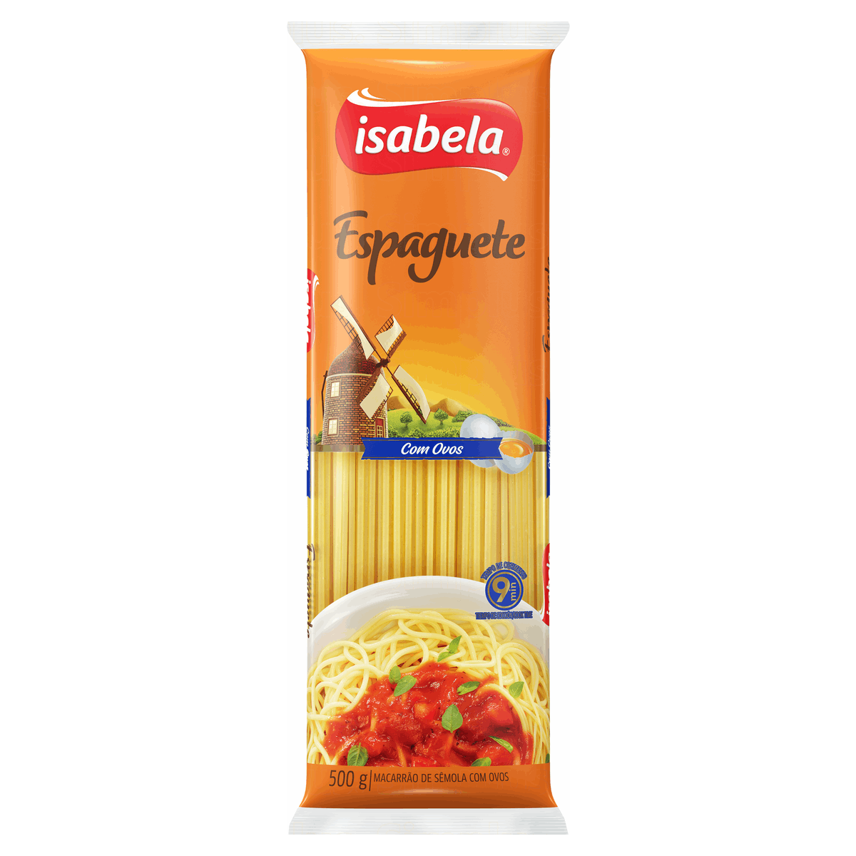 Macarrão de Sêmola com Ovos Espaguete Isabela Pacote 500g