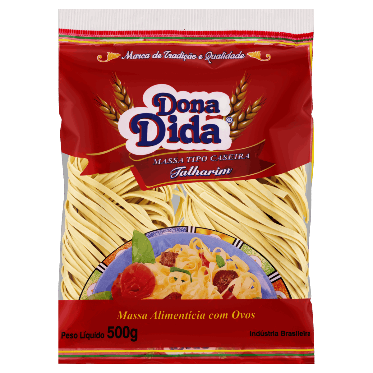 Macarrão com Ovos Caseiro Talharim Dona Dida Pacote 500g