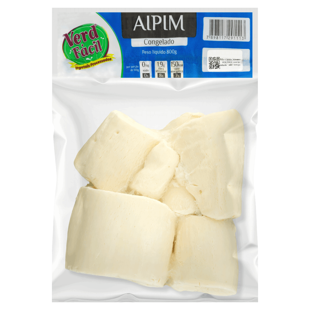Aipim Congelado Verd Fácil Pacote 800g