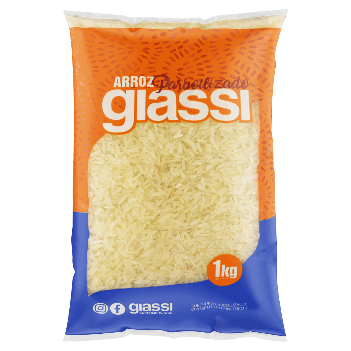 Arroz Parboilizado Tipo 1 Giassi Pacote 1kg