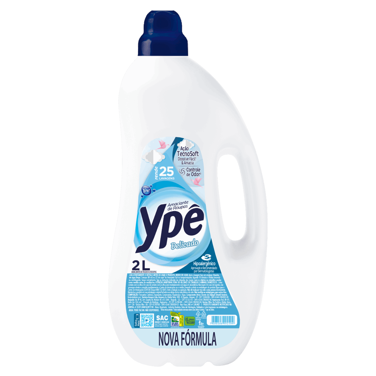 Amaciante de Roupa Diluído Delicado Ypê Frasco 2 Litros
