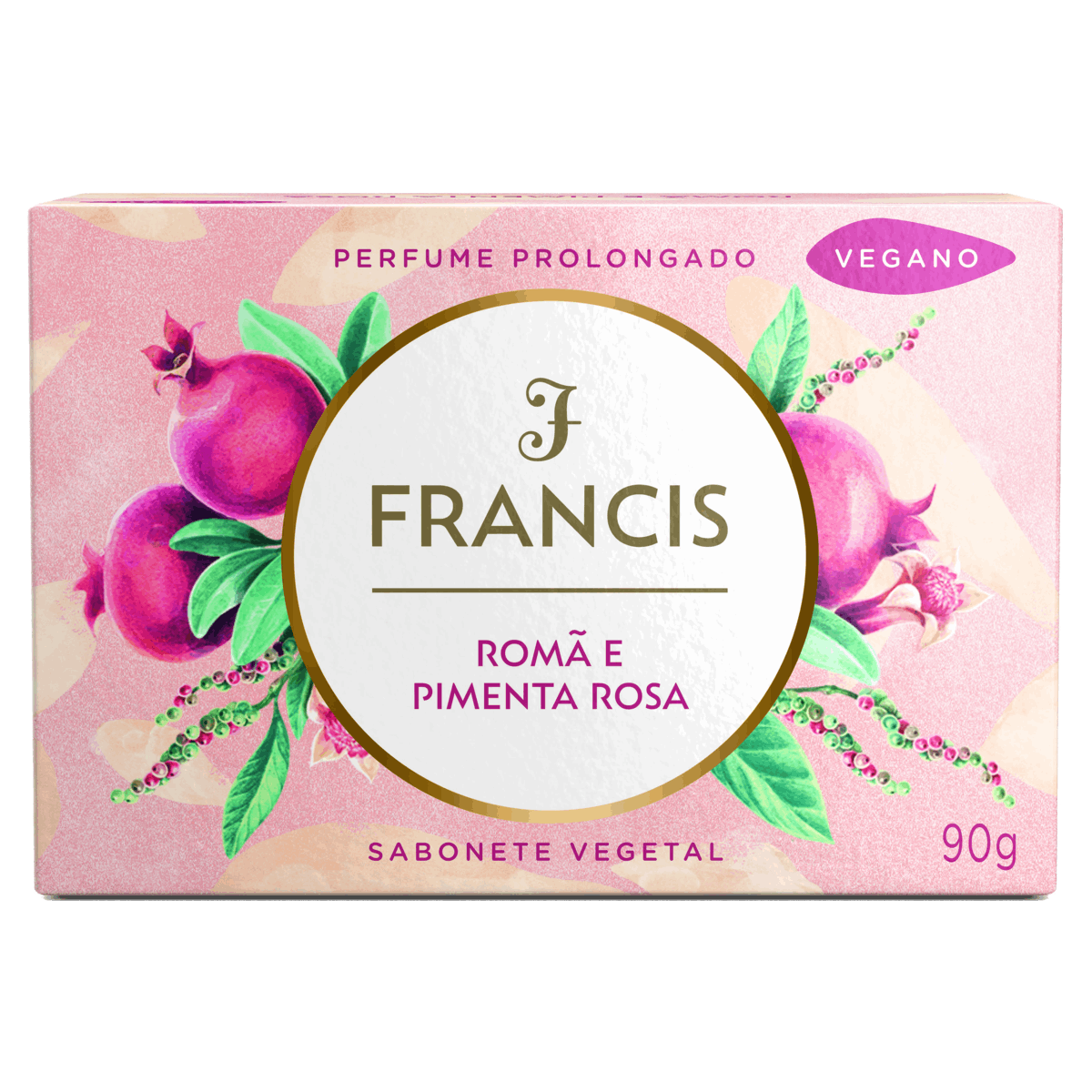 Sabonete Barra Romã e Pimenta Rosa Francis Caixa 90g
