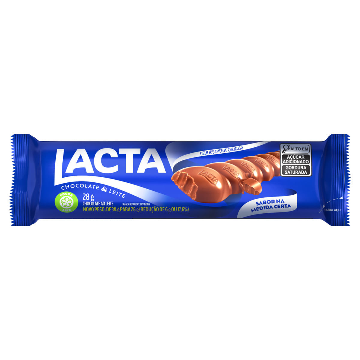 Chocolate ao Leite Lacta Pacote 28g