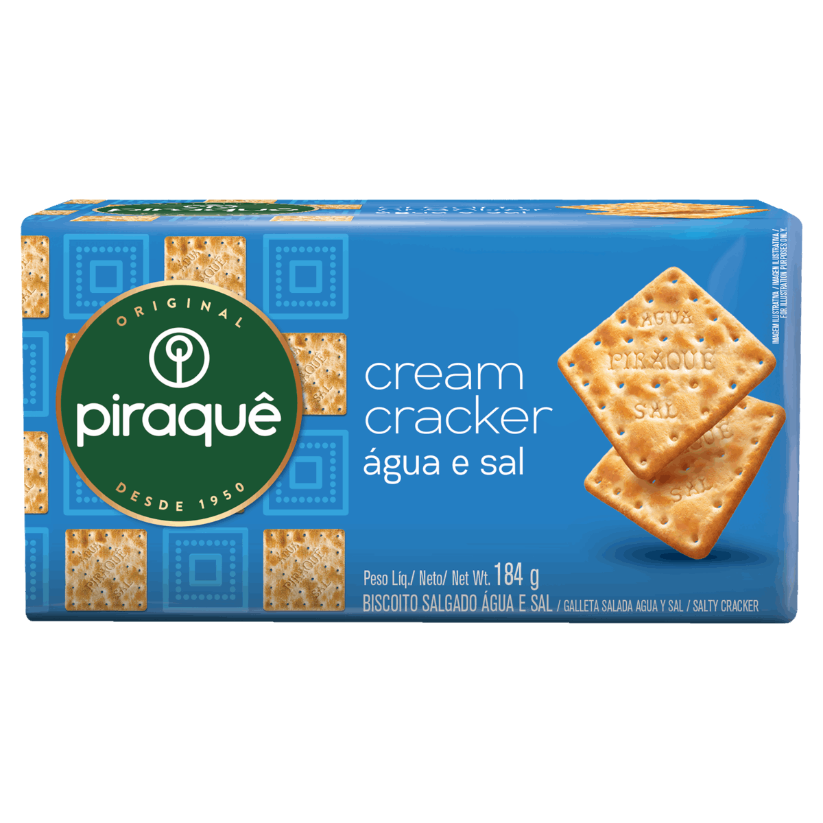 Biscoito Água e Sal Piraquê Pacote 184g