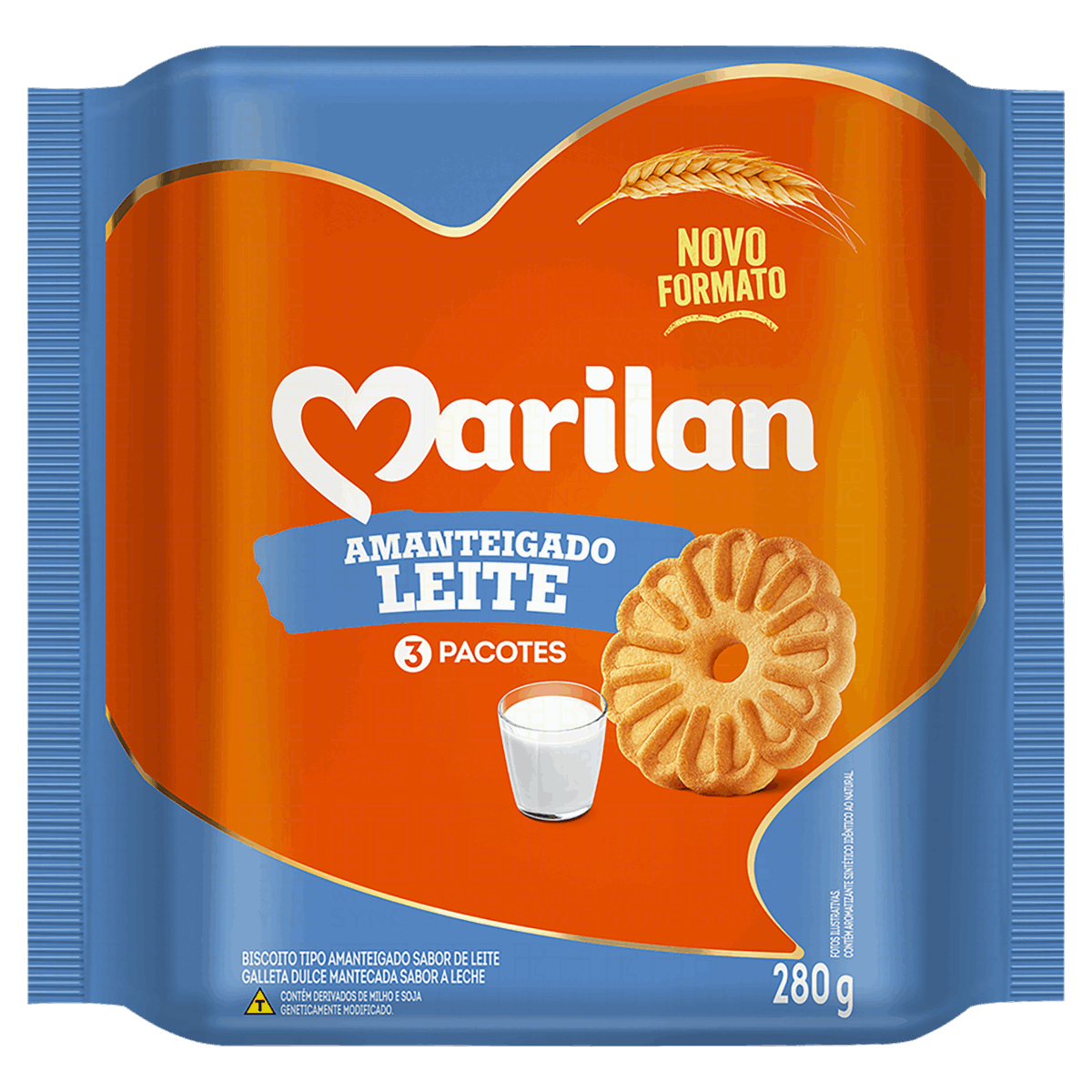 Biscoito Amanteigado Leite Marilan Pacote 280g