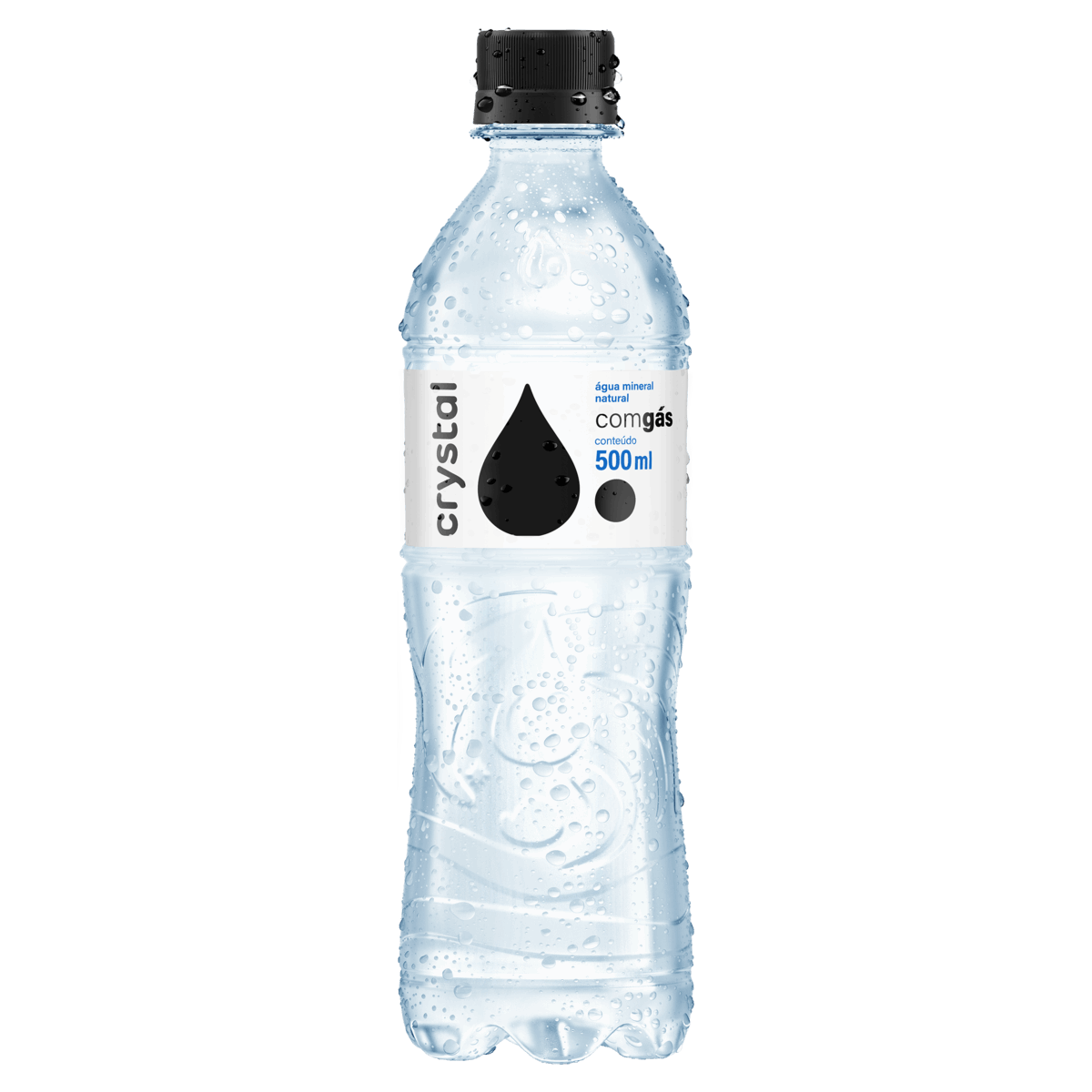 Água Mineral Natural com Gás Crystal Garrafa 500ml