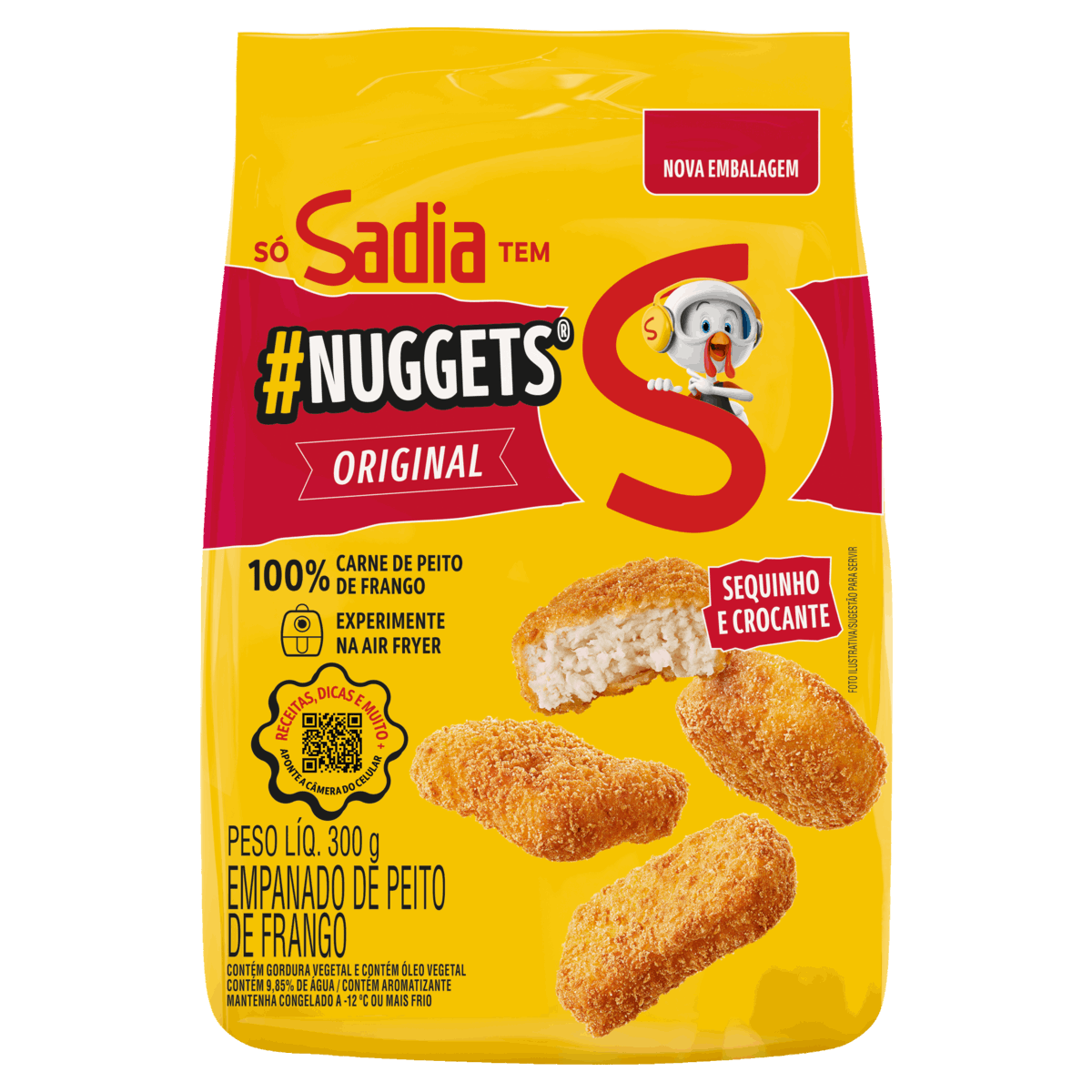 Empanado de Frango Tradicional Sadia Nuggets Pacote 300g