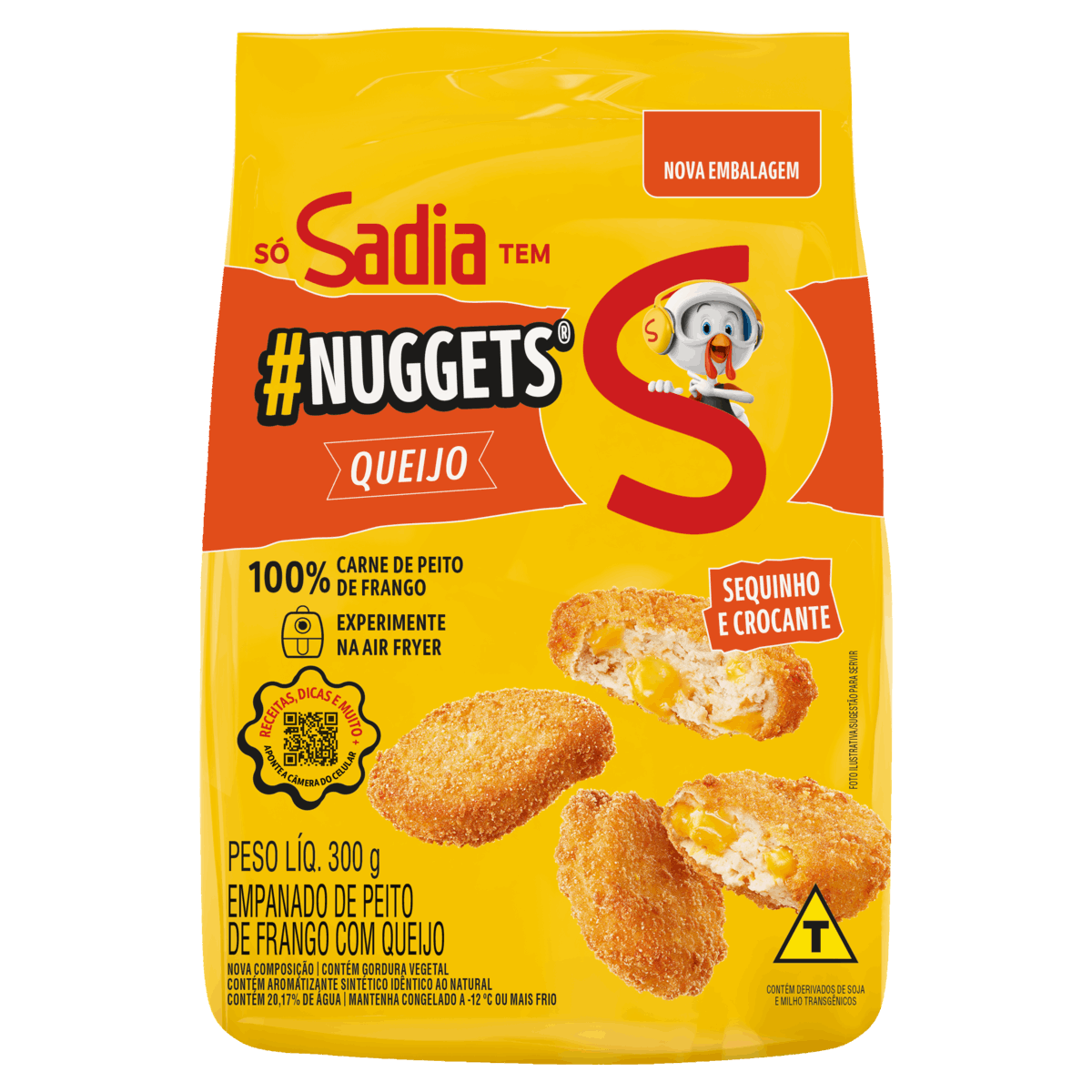 Empanado de Frango Queijo Sadia Nuggets Pacote 300g